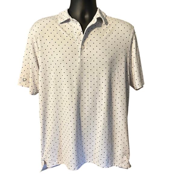 IBKUL Men’s Size M Polo Shirt Polka Dot UPF 50+ Casual - Picture 1 of 5